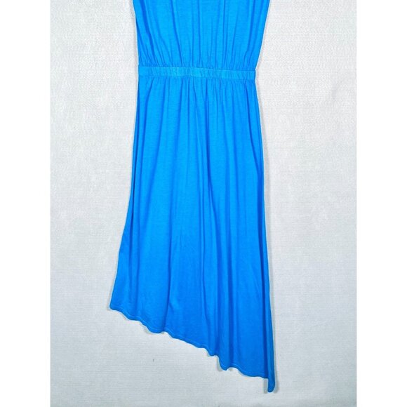 Fresh Produce Dress Womens M Blue Cotton Blend Maxi Asymmetric - Picture 7 of 14
